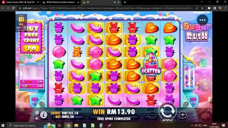 Скаттер запускает фриспины с выигрышем RM13.90